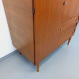 Armoire secrétaire meuble de rangement vintage style scandinave en teck