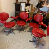 4 barber armchairs