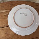 Hand-painted plate with old Moustiers decor