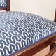 Thonet living room set, in wood and blue jacquard, 1910