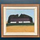 Original Swedish Oil on Canvas – "Farm" by Eric Julius – Signed – Vintage & Framed – 61 × 53 cm (24" × 20.9")