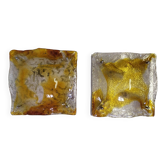 Appliques en verre de Murano par Toni Zuccheri pour Mazzega, années 1970, ensemble de 2