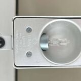 Classic white wall lamp Daphinette Italian vintage by Tommaso Cimini for Lumina, 1980s.