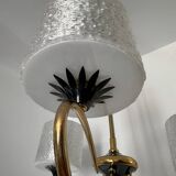 60s brass and perspex chandelier
