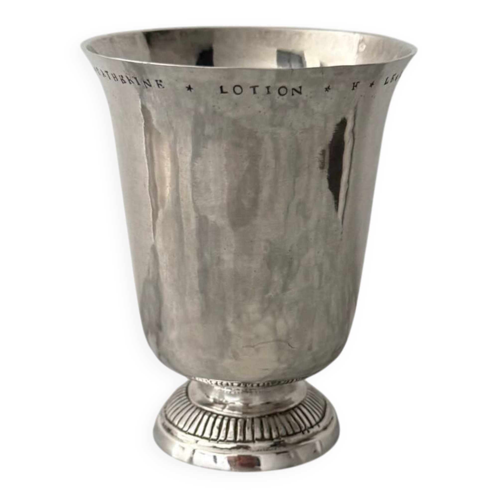 Timbale en argent XVIIIe poinçon fermiers généraux pied godronné