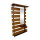 Scandinavian design teak wall unit with entrance door from the 70s