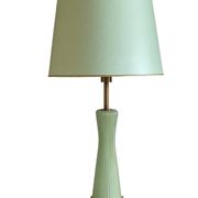 Mid-century modern green Murano glass Table lamp, Barovier & Toso style  Italy, 1940s