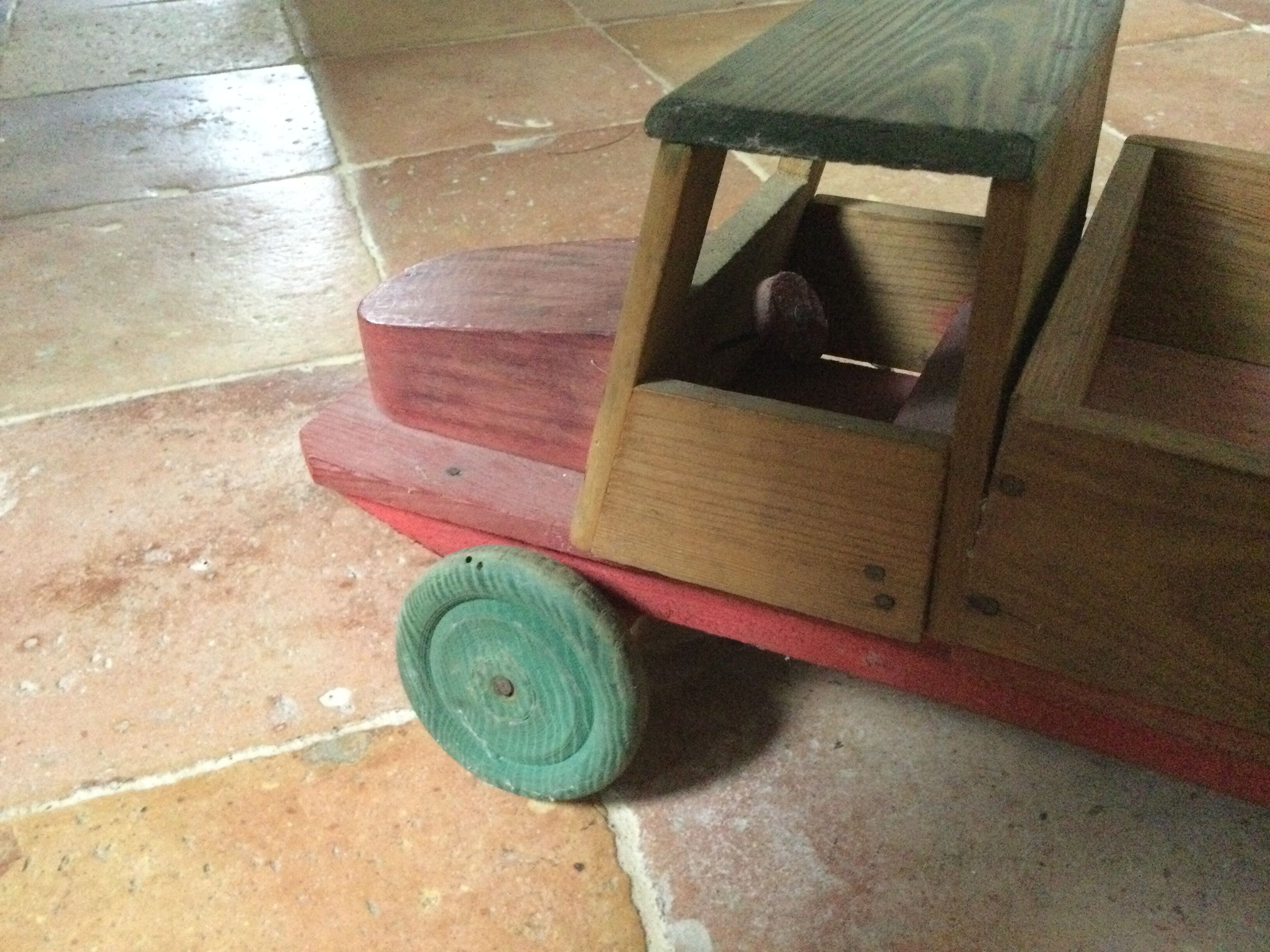Antique wooden toy truck