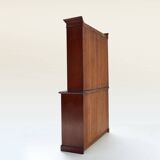 Art Nouveau Display Cabinet or Bookcase in oak with carvings and glass door