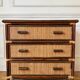 Commode en rotin vintage