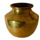 Ethnic vase in antique brass, handcrafted in India.