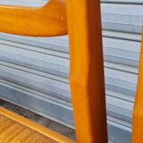 Set of 8 chairs in elm and straw by Maison Regain