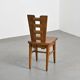 Set of six oak chairs by Henry Jacques Le Même, France circa 1940