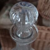 Ensemble ancien de six verres à liqueur et carafe