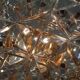 Gold-Plated & Crystal Glass Flush Mount Light from Kinkeldey, 1970s