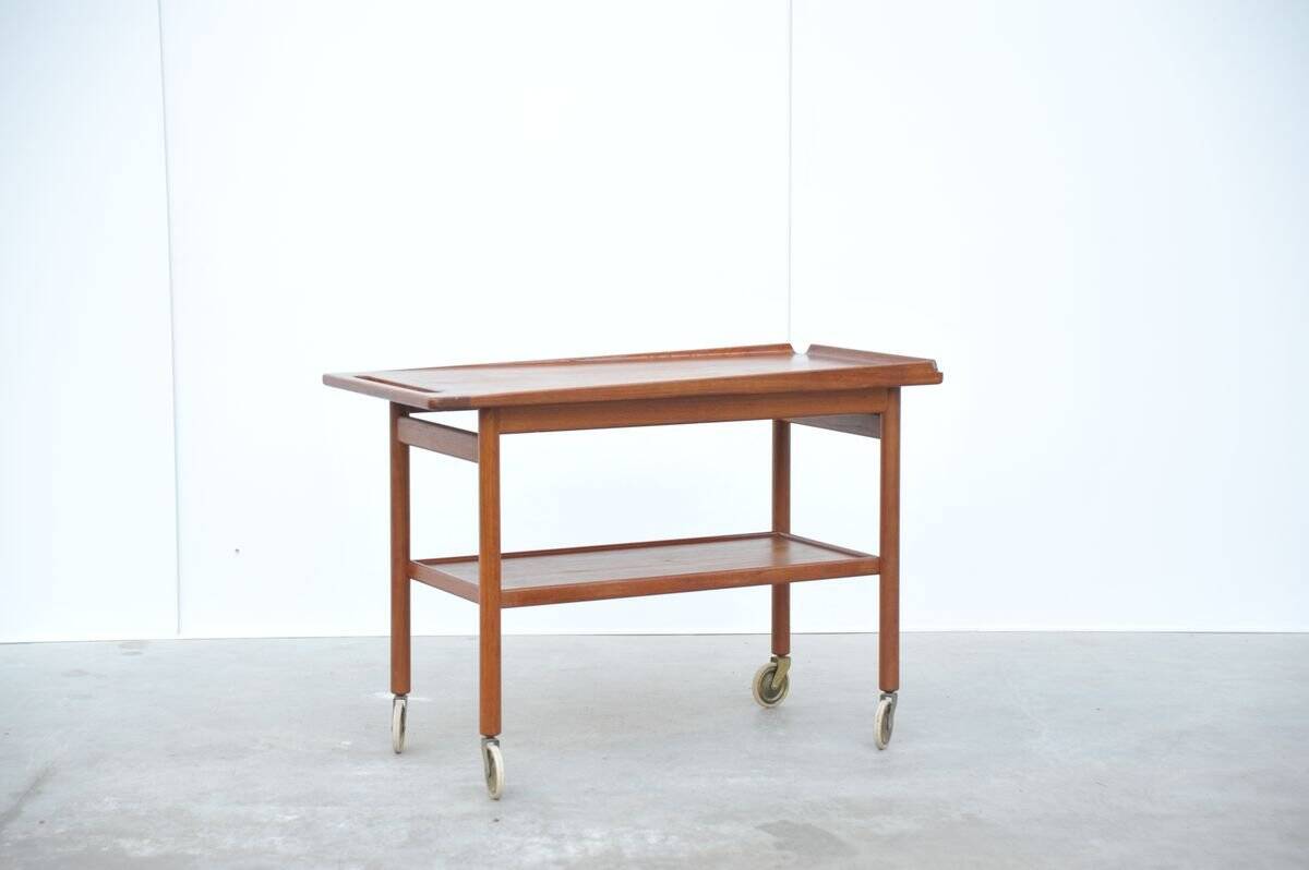 Danish teak serving trolley in the style of Arne Vodder, 1960s