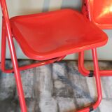 Paire de chaises pliantes années 80