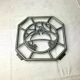 Sous plat en aluminium décor animalier