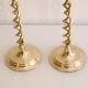 Pair of vintage 1960 brass candle holders
