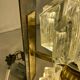 Pair of 1930s wall lights, Italian work, Murano glass and brass