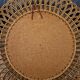 Woven rattan mirror, sunburst, vintage flower