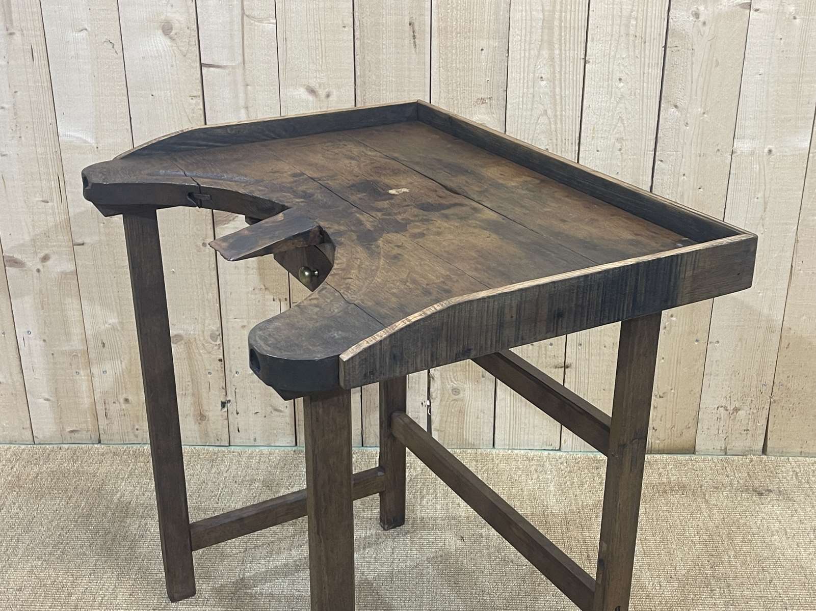 Table de travail de bijoutier en chêne début XXème