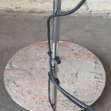 Vintage floor lamp silver-black, 1970