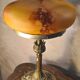 antique solid bronze lamp 51x33x6kg glass paste 1920