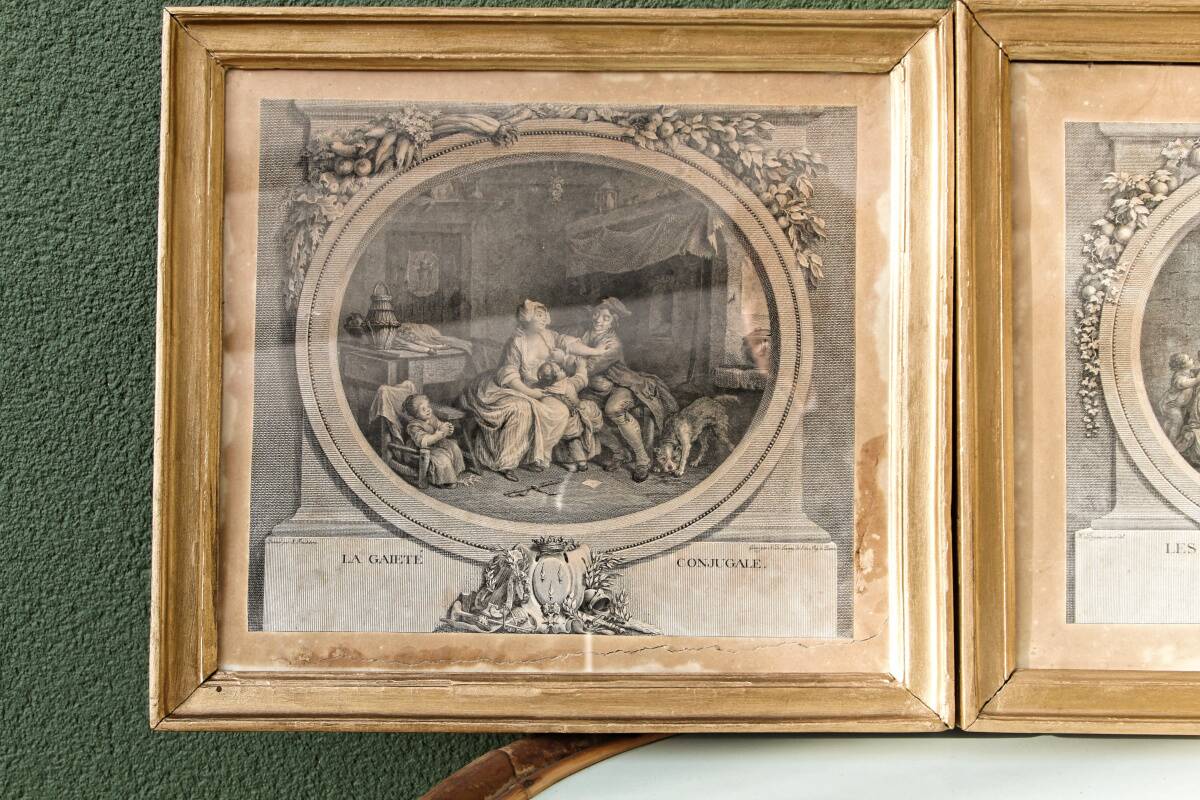 Pair of 18th century engravings, Nicolas Delaunay