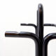 Minimalist black metal fireplace accessory set 'Mace-Line' by Ann Maes - 1970s