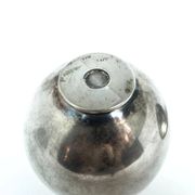 Mid-century modern sugar bowl, silver-plated brass, HEFRA, Poland, 1960s