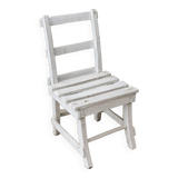 Chaise enfant lattée blanche
