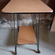 Side table, wheeled serving trolley