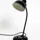 Original 1940s black Kaiser Idell metal table lamp model 6551