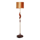 Teak and brass vintage Scandinavian floor lamp 1960 | Bakelite