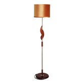 Lampadaire teck et laiton scandinave vintage 1960 | Bakelite