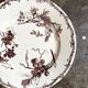 HB & Cie brown ironstone cake plate