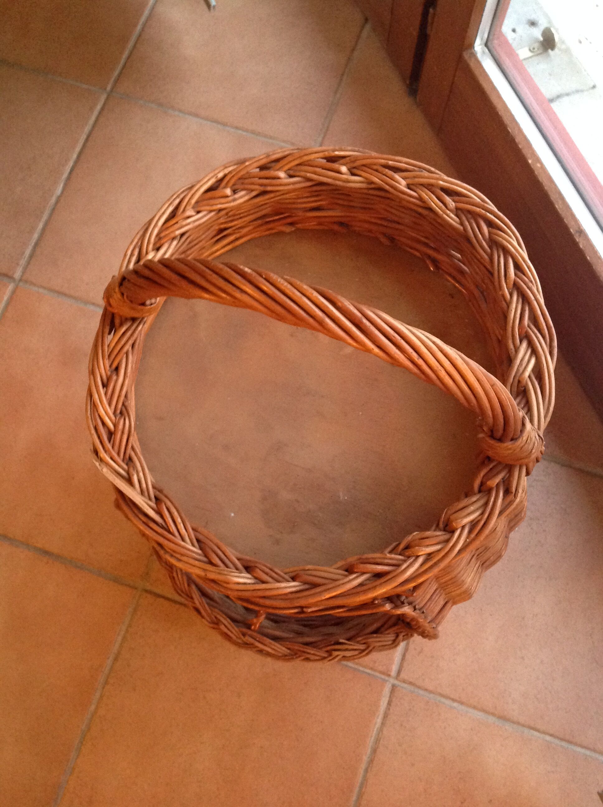 Old vintage bottle rack wicker basket
