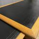 Large Desk "Banque De France" Oak and Leather Box Dish