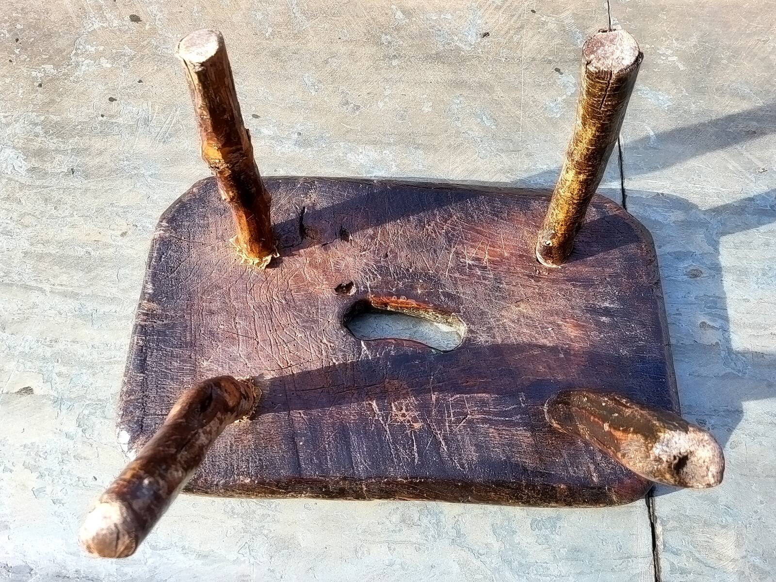 Tabouret de traite en chêne