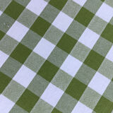 Vintage tablecloth Scottish style green white