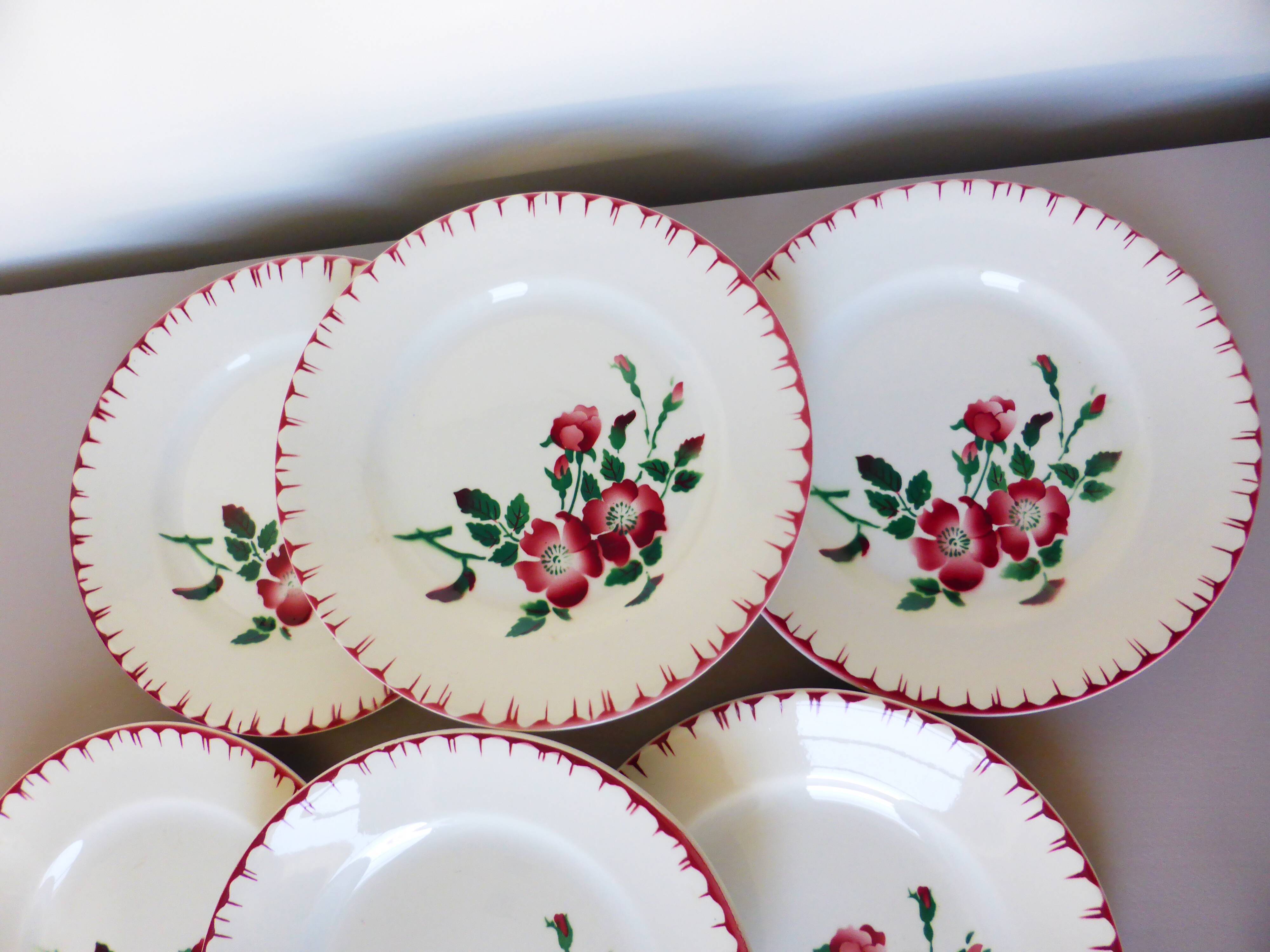 6 dessert plates of Digoin Sarreguemines model Epernay 210714