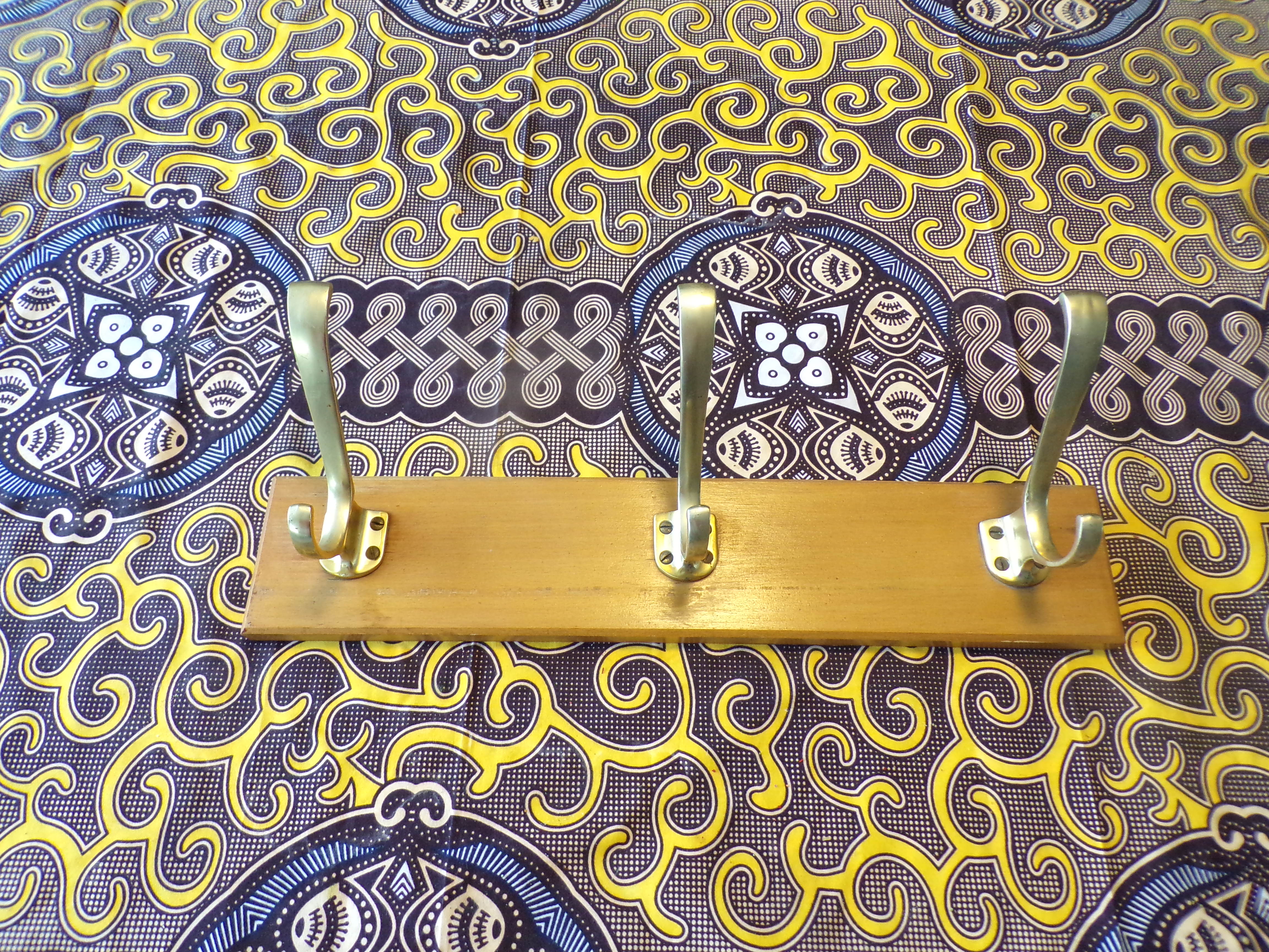 Vintage coat rack 3 hooks