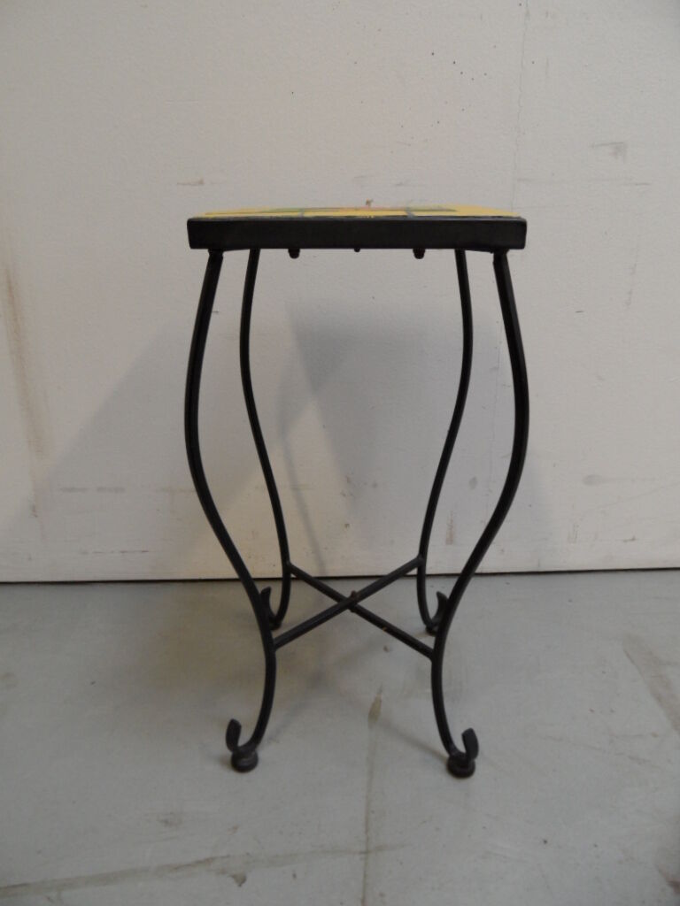 Ensemble vintage de 2 tables d’appoint avec carrelage années 1960