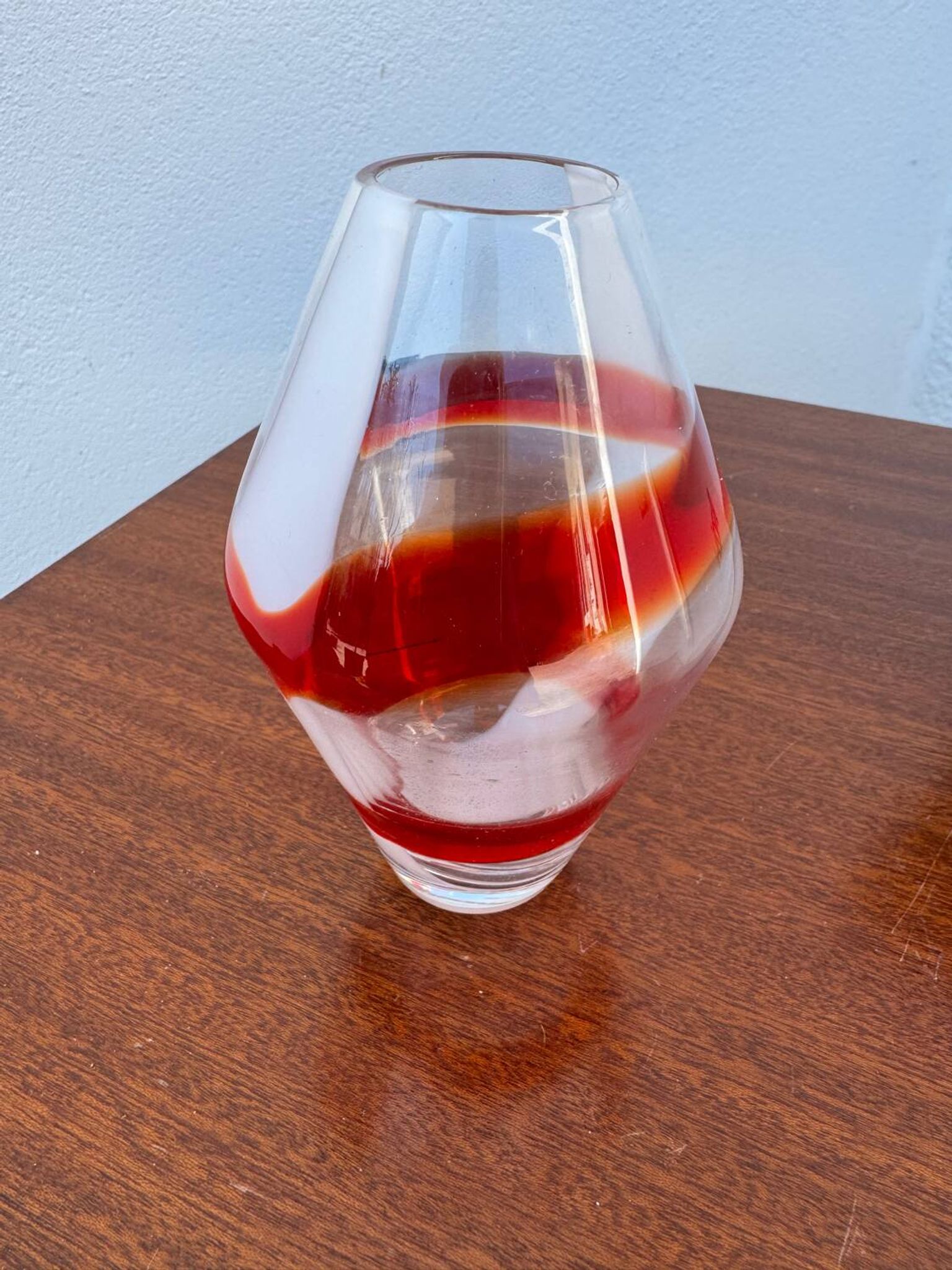 Petit vase Guzzini verre soufflé