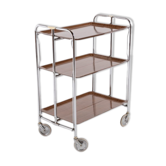 Mid-century foldable service trolley