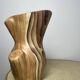 Ceramic vase in wood style by Grandjean Jourdan in Vallauris
