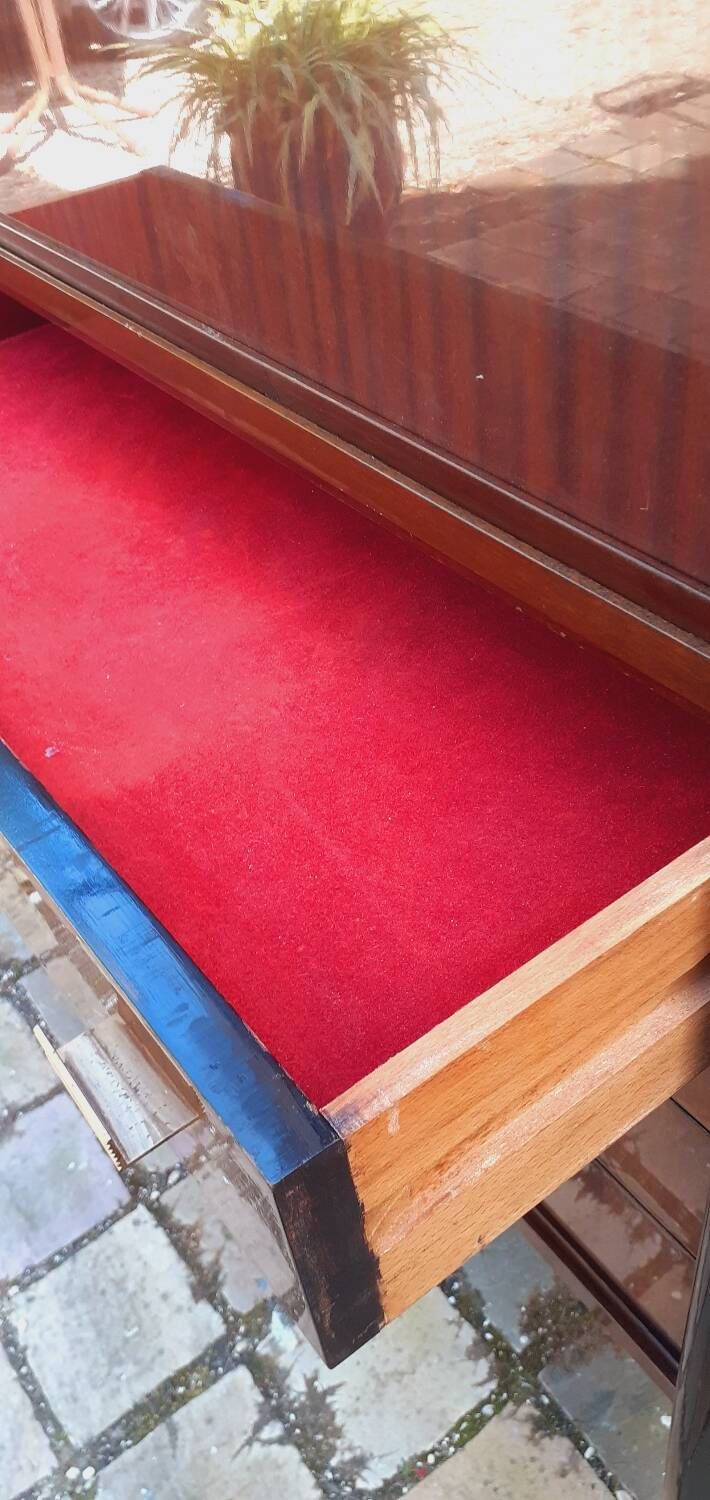 Vintage 60s mahogany secretary from Mobilor
