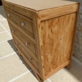 Art Deco 3-drawer wooden chest of drawers - Completely restored and refurbished -