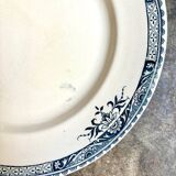 Longchamp flat plate in iron earth, “Lily” service